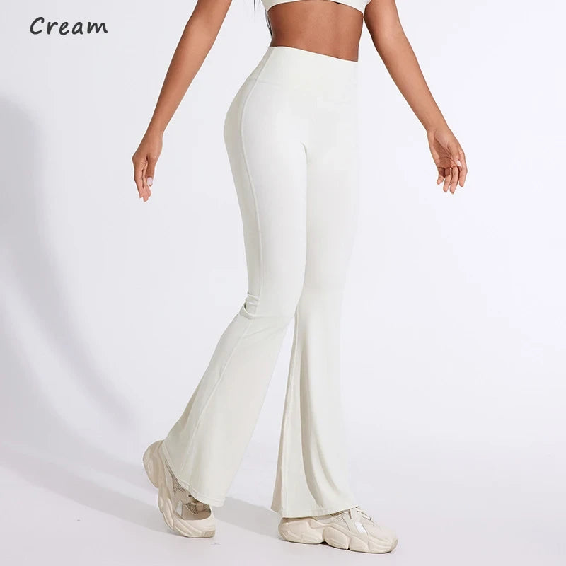 CAMS FIT Flare Yoga Pants - high waist sculpting flare leggings for curves