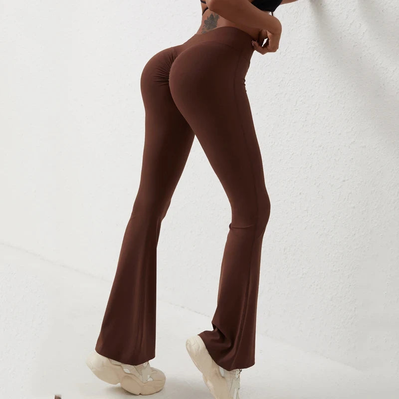 CAMS FIT Flare Yoga Pants - high waist sculpting flare leggings for curves
