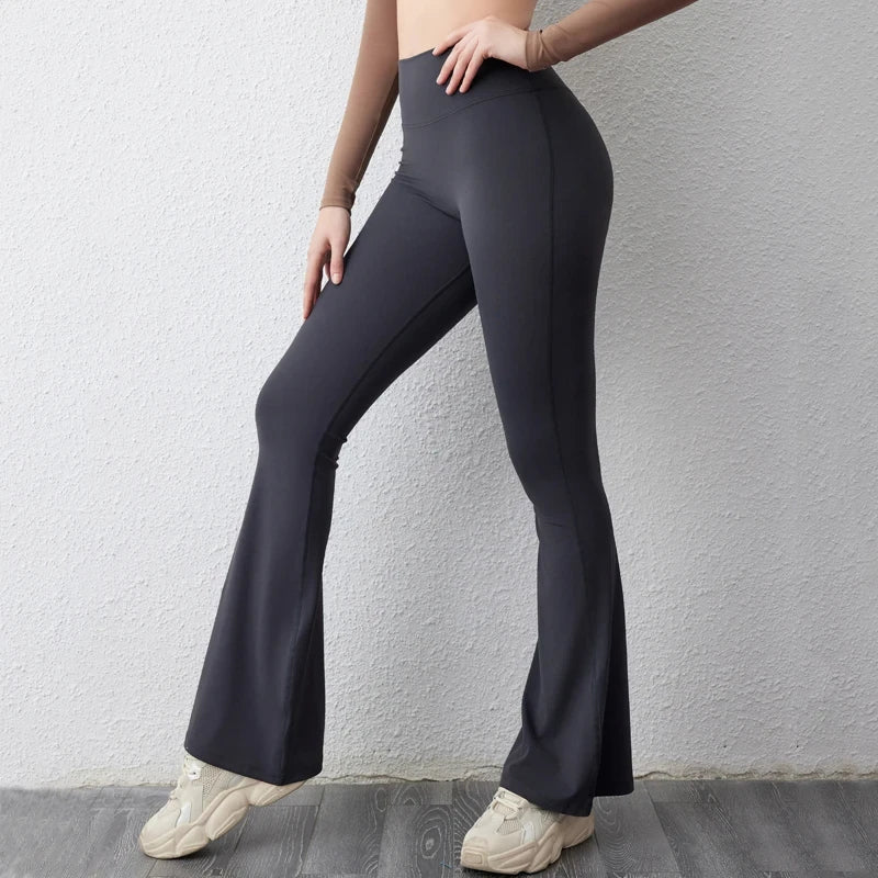 CAMS FIT Flare Yoga Pants - high waist sculpting flare leggings for curves